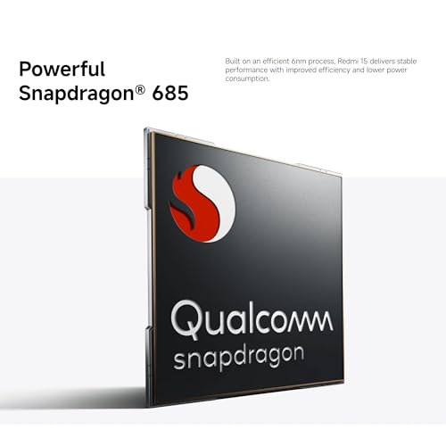 XIAOMI Redmi 15 - Smartphone Von 6 + 128GB, Violett, Bildschirm Von 6,9" 120Hz, procesador Snapdragon® 685, 50MP-Kamera, 7000mAh, Keine Ladegeräte enthalten