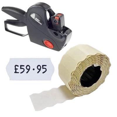 Compatible Avery Replacement White Price Gun Labels 26 x 12 mm, 1,500 Labels Per Roll (50)