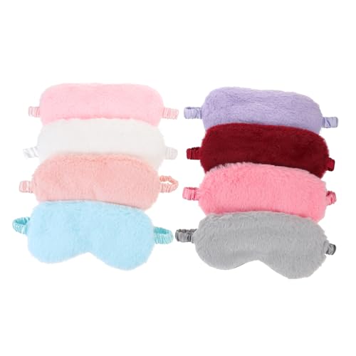 FRCOLOR 8個 ぬいぐるみアイマスク eye mask eye patch plush ぬいぐるみアイパッチ のようなスリープマスク 快適な目隠し 女性用スリープマスク 子供用アイカバー