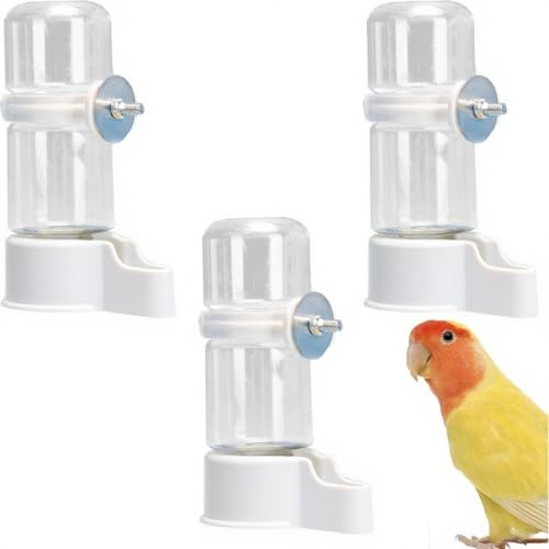 Landrain 3 Stück 2 in 1 Wellensittich Futterspender+Vogeltränke Käfig, Automatischer Wassertränke für Vögel (Weiß 140ml) Landrain 3 Stück 2 in 1 Wellensittich Futterspender+Vogeltränke Käfig, Automatischer Wassertränke für Vögel (Weiß 140ml)