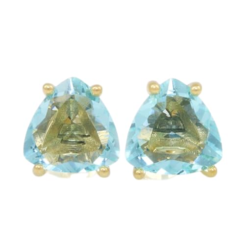 Boucles d'oreilles topaze bleue trillon : fini les allergies aux oreilles