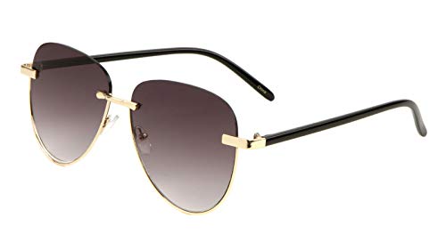 Elite Elegant Rimless Retro Classic Aviator Sunglasses