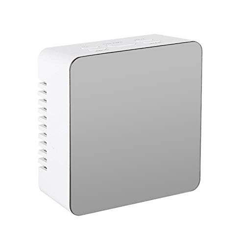 Fdit LED Despertador Digital con Alarma Multi-Funcional USB Recargable Reloj Despertador Mesa de Lámpara Escritorio Espejo Mesitas de Noche para Dormitorio Cocina Viajes