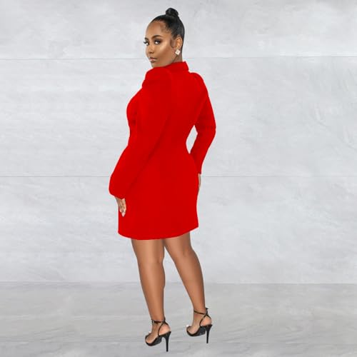 Women's Casual Peak Lapel Coat Work Office Dressy Double Breasted Blazer2