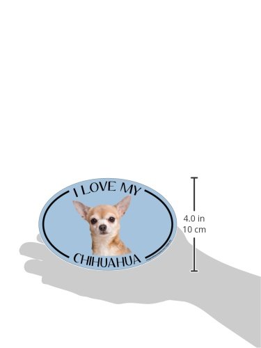 I Love My Breed Oval Pet Magnet - Boxer Design For Car & Fridge