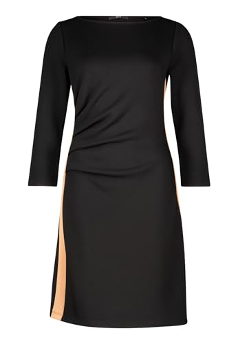 zero Damen Sweatkleid mit Raffungen 38, Patch BlackCamel