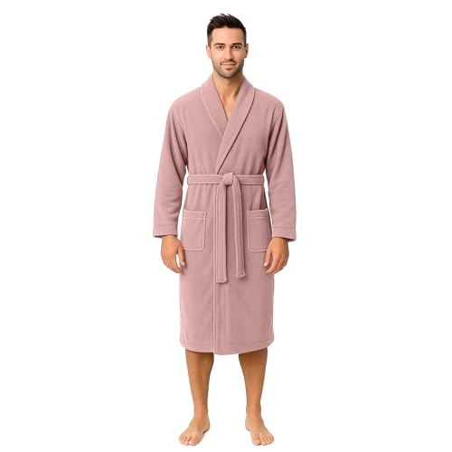 RIVERSIDE 100% Cotton Terry Bathrobe for Women & Men - Soft Towel Robe with Shawl Collar Adjustable Belt & Pockets4