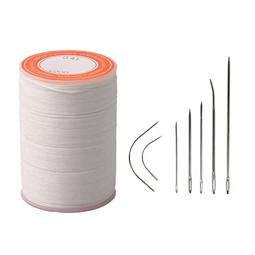 Hilo para coser cuero 0.45mm blanco poliéster miniatura 1