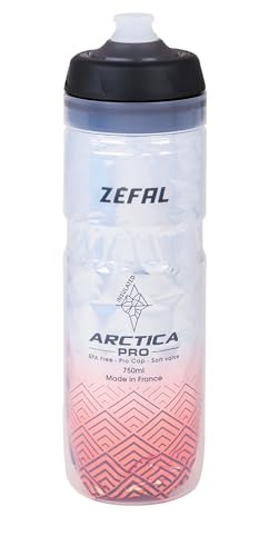 ZEFAL Artica Pro 75 Fahrrad- Trinkflasche, Silber/Rot, 750Ml – Ansicht 1