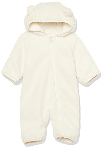 Amazon Essentials Unisex Babies' Sherpa Fleece Bunting Suit, Ivory, 18 Months
