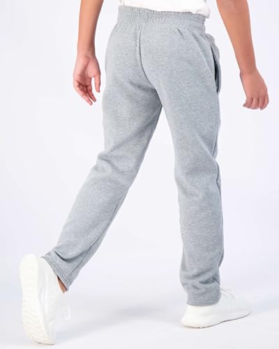 Real Essentials 3 Pack: Boys' Tech Fleece Open Bottom Sweatpants with Pockets3