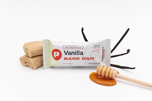 PowerFit Foods Bare Bar 10-Pack, 20g Grass-Fed Beef Protein