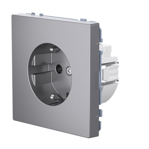Schneider Electric Merten Schuko-Steckdose, 1-fach, Steckklemmen, System Design, edelstahl, Artikelnummer MEG2301-6036
