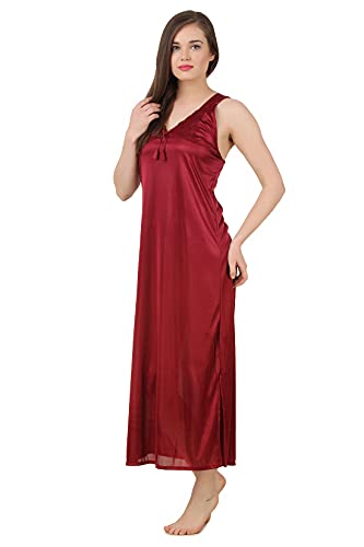 Image of Fasense Women's Satin Maxi Casual Regular Nightgown