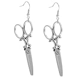 Uonlytech Pendientes de Tijera Creativos para Mujer Colgantes de Plateada Joyería de Moda Única y Atractiva para Fiestas y Uso Diario