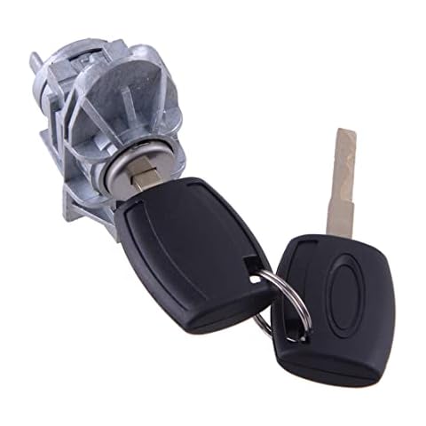 CITALL Car Vehicle Left Door Lock Lockset Cylinder With Two Keys 1757120 Fit For Ford Fiesta Mk7 B-Max Transit Courier Cover
