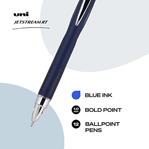 Uni-Ball Jetstream Rt, Blue 1.0Mm Bold Pens, Ballpoint Pen 12 Pack | Office Supplies By Uniball Like Gel Pens, Bulk Pens, Colored Pens, Black Pens, Gel Pen, Ink Pens, Ballpoint Pens, Colorful Pens #TOP2