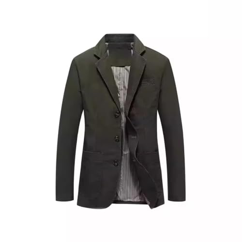 Men's Loose Plus Size Western Jacket Cotton Casual Blazer for Men-Beige4