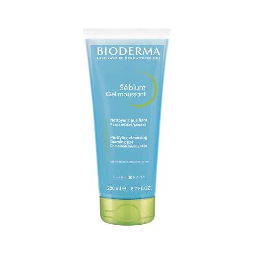 BIODERMA Sébium Gel Moussant - Detergente purificante Delicato - Elimina l'Eccesso di Sebo e le Impurità - Pelle da Mista a Grassa - Prescritto dal Dermatologo - Flacone a Pompa 200 ml