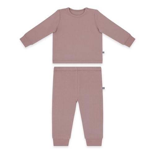 emma & noah Schlafanzug Winter 2-teilig (DE/NL/SE/PL, Numerisch, 74, Essential Berry)