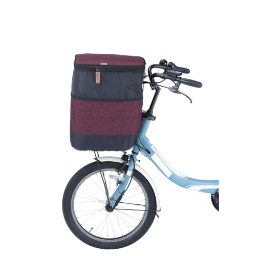 2段式前カゴカバー 前カゴカバー ワインレッド