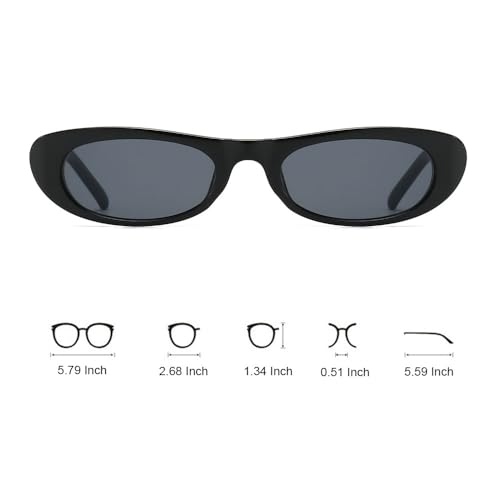 OZPYKAE Small Oval Sunglasses,Retro Narrow Oval Sunglasses for Women Men UV400 Protection Sun glasses4