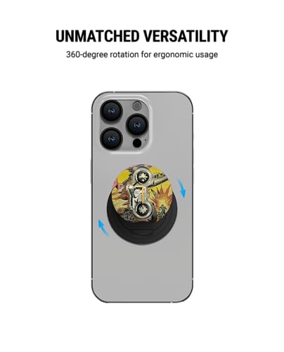 Image of DailyObjects Black Hawk Moto Compatible with Magsafe Phone Grip