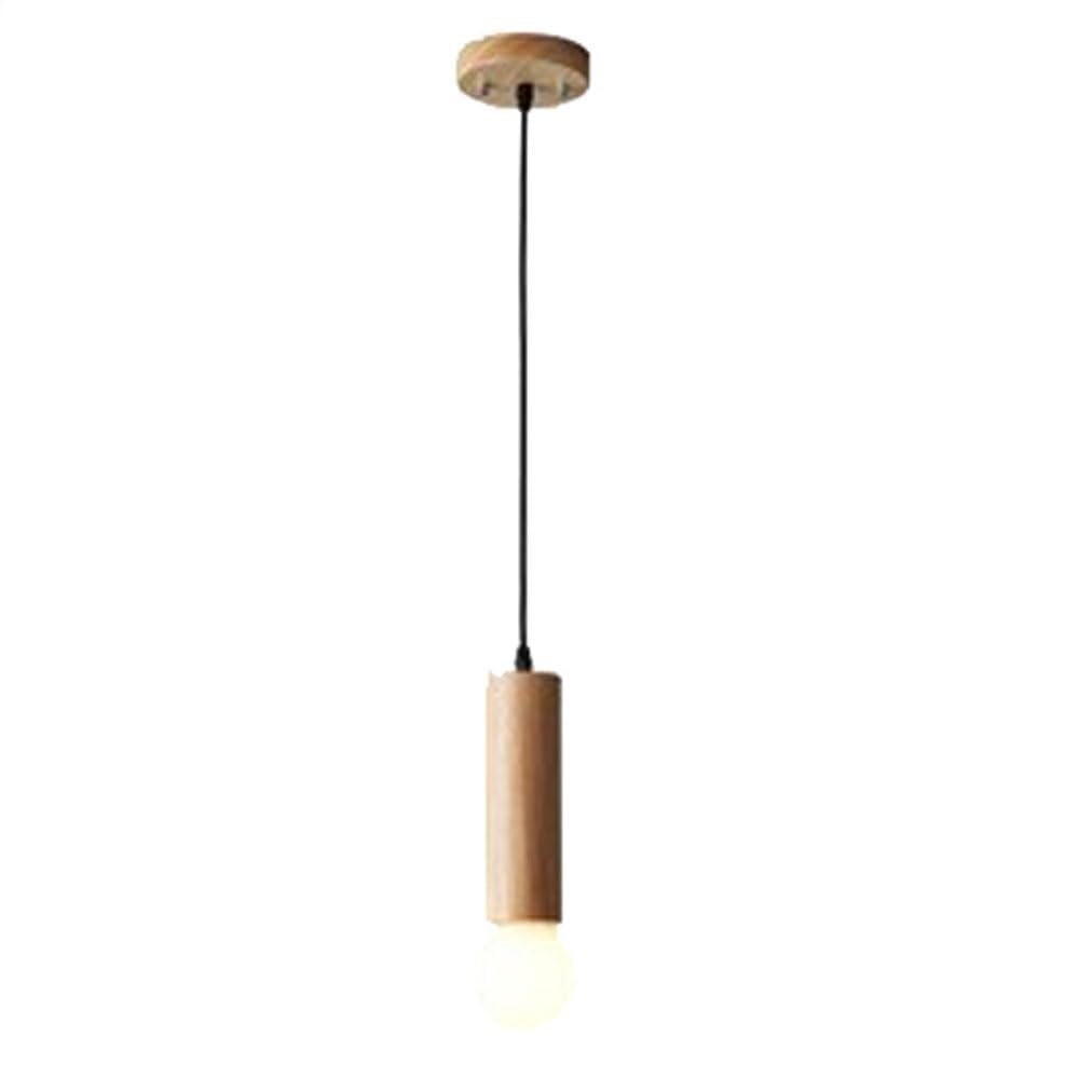Lámpara de madera industrial para techos bajos con luz difusa 8