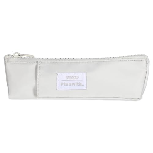 Image of Pencil Holder, Elastic Pen Holder for Notebook, Cute Pencil Case, Stationery Zipper Bag, Bible Planner Accessories, Reusable Pen Sleeve Pouch for Hardcover Journals, Notebooks, Pad (White)