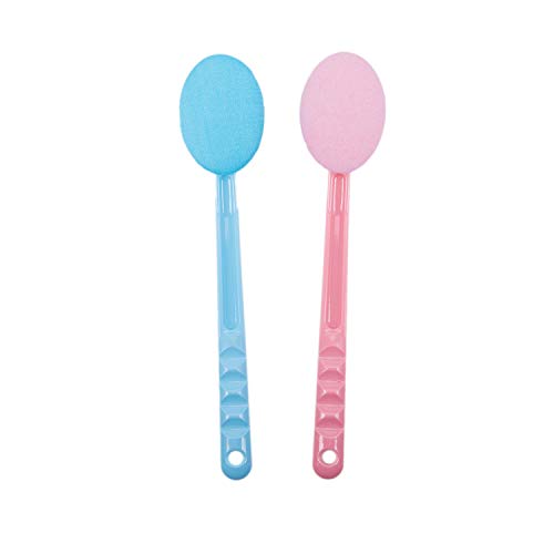 Hilary 2 Pink & Back Rubs & Massager Bath Brush Easy Lotion Applicator,Extra Long Handle,Great For Body Care, 133186
