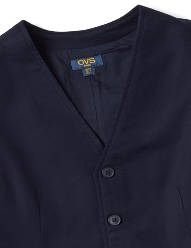 Gilet en coton extensible bleu avec coupe regular confortable pour enfant - 3
