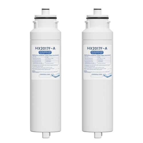 HX2017FR-A Water Filter Cartridge Compatible with Hisense HRF266N6CSE1 HRF266N6CSE HRF209N6CSE HRF254N6TSE HRF254N6DSE Twist-In Models 2 Pack