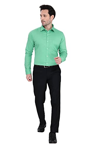 Image of Faubourg Cotton Blend 5377-5382 Men's Solid Plain Full Long Sleeve Slim Fit Formal Shirt