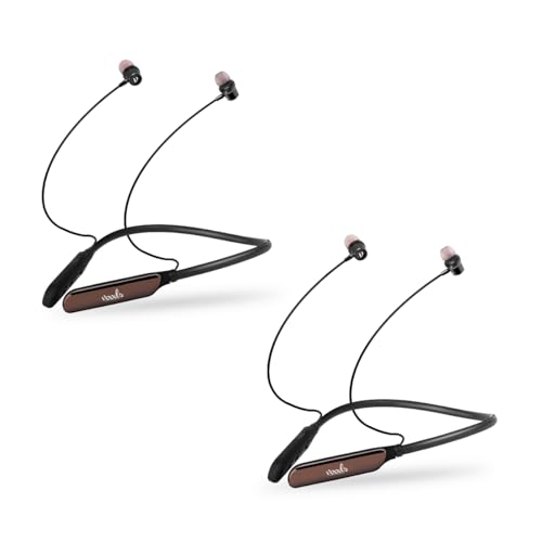 Image of Voods V Collar Active Plus Neckband Combo, Call Vibration Alert Feature & Magnetic Buds, 130 Hrs Playtime, Dual Pairing, Fast Charging, Bluetooth Neckband, Flexible Band with IPX6 Rating (Pack of 2)