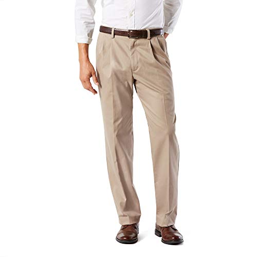 Dockers Men’s Classic Fit Easy Khaki Pants – Pleated (Standard and Big & Tall)
