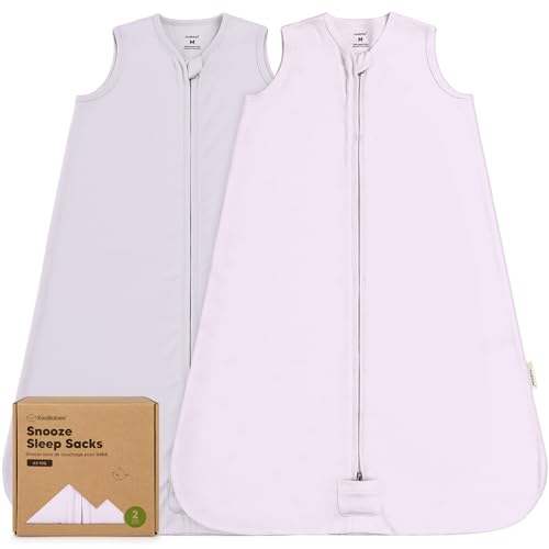 2-Pack Baby Sleep Sacks, Zipper Wearable Blanket - 0.5TOG Organic...