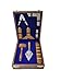 Masonic Toolset Wooden Premium Handcrafted Masonry Tools Trowel Gavel Square Compass and Level Ruler Set with Wooden Box Wooden Gavel and Trowel (Medium)