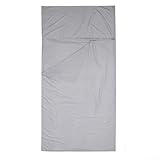 Photo Gallery sacco a pelo portatile con tasca e borsa per il trasporto, per campeggio, leggero, da viaggio, protezione da polvere e sporco (180 x 210 cm, grigio) Photo Gallery sacco a pelo portatile con tasca e borsa per il trasporto, per campeggio, leggero, da viaggio, protezione da polvere e sporco (180 x 210 cm, grigio)