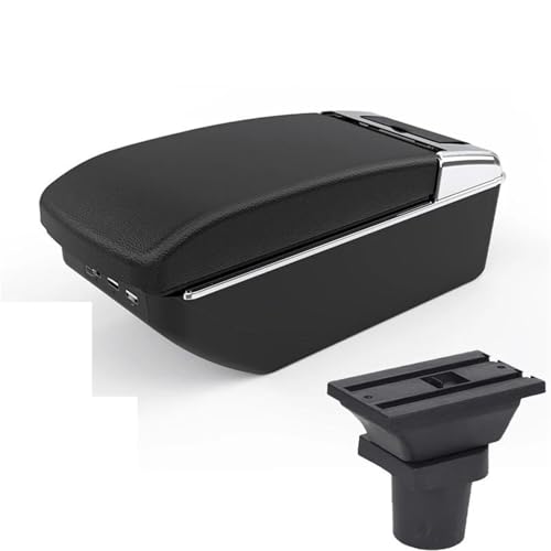 に適合するヤリスに適合するヴィッツ 5ドア ハッチバック 2005 2006 2007 2008 2009 2010 2011用 車用アームレストボックス 内部改造 コンソール(A2 Black line)