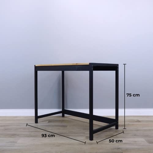 Mesa Escrivaninha Industrial Para Escritório/Home Office Cor:Preto