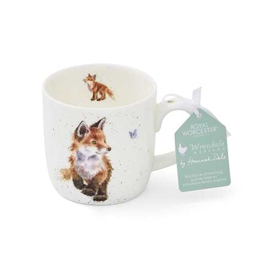 Wrendale Born to Be Wild Fox Ceramic Mug White