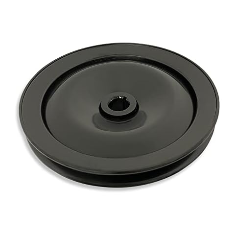 DEMOTOR PERFORMANCE GM Single Groove Saginaw Style Power Steering Pump Pulley Key Way SBC BBC Chevy 350 454 Black Cover