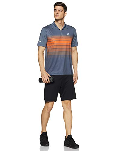 Image of Amazon Brand - Symactive Men's Printed Regular Polo (SS20-SATV-48 Mid Grey Medium