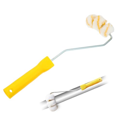 SEWACC Rodillo Pintura Tubo Ruedas Arcado para Pintura Casa Resistente y Portátil para Superficies Curvas y Tuberías