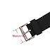 2X Size 18mm Black Rubber Silicone Leather Rubber Replacement Watch Band Strap Loops Keeper Hoop Buckle ratainer Resin