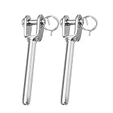 BE-TOOL 1Pairs Cable Railing Hardware Kit, Stainless Steel Swaged Fork Terminals, for Rigging Rope, Cable and Wire(4mm)
