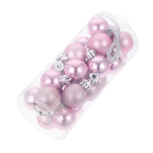 FONDOTIN 24 peças bolas pendentes rosa para árvore de Natal de decorações festivas para casamentos e festas ornamentos natalícios dourados e decorativos para Pinheiro Natal