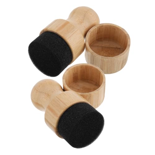 VALICLUD 2 Juegos Aplicador de Cera Mineral para de con Esponja y Tapa de para Aceite Bloques de Carnicero y Cuidado de Madera