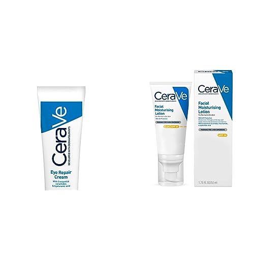 CeraVe Eye Repair Cream for Dark Circles & Puffiness 14ml with Hy...