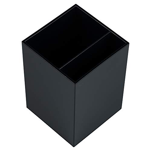 Image of JAM PAPER Plastic Pen Holder - Black - Desktop Pencil Cup Sold Individually